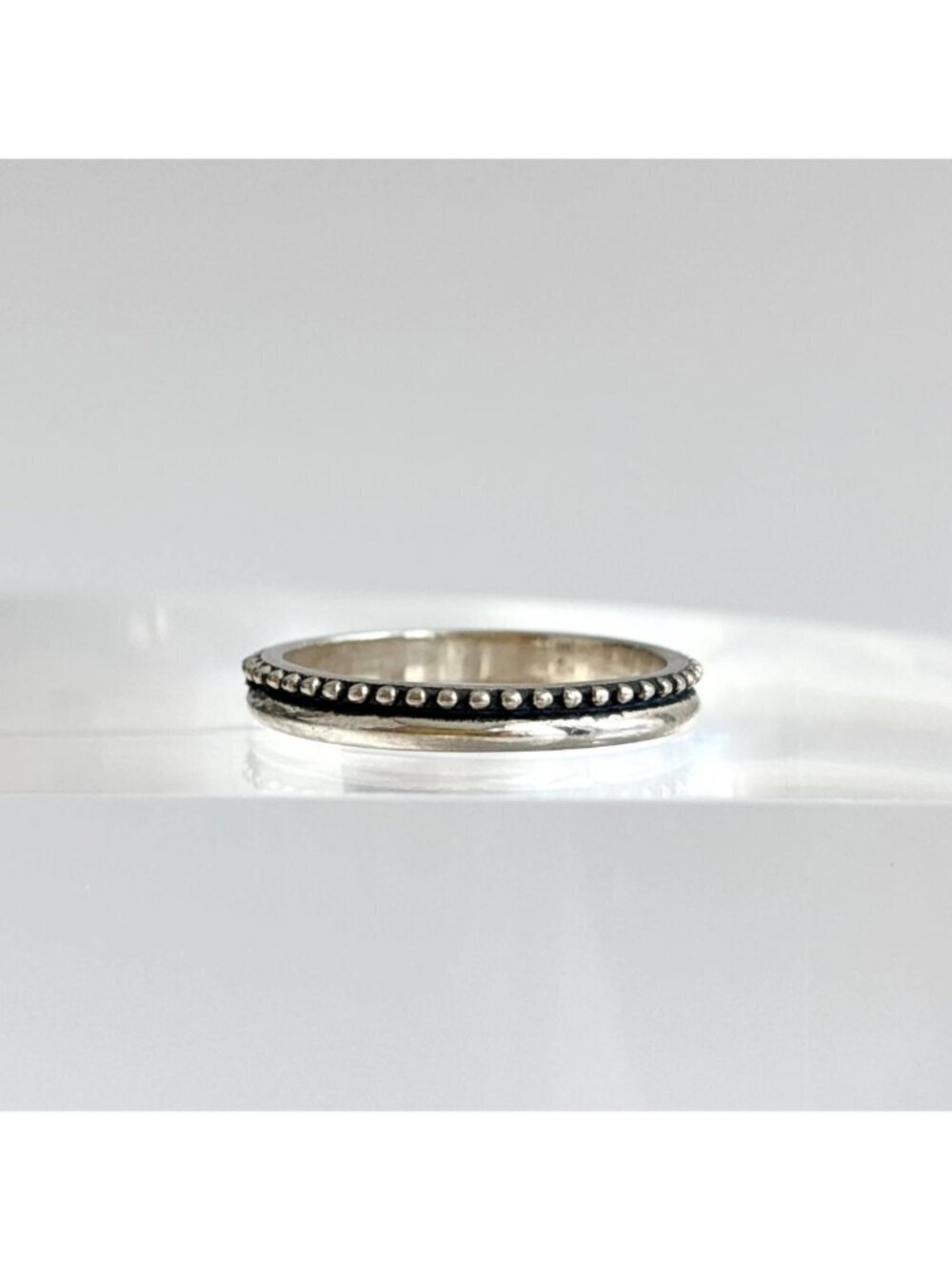 Indonesian Thai Inspired Beaded Sterling Silver 925 Vintage Ring - sz 6.25 - Picture 4 of 11
